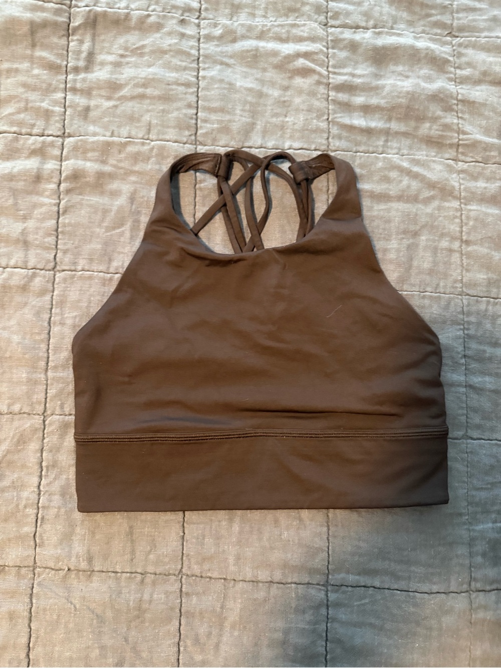 Lululemon Strappy Longline High-Neck Sports Bra - Black Size 8